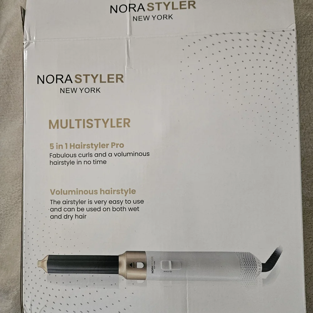 NoraStyler Multistyler 5-in-1 Hair Styler Pro — White & Gold